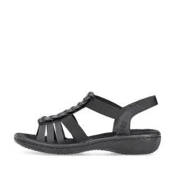 Clearance Women'S Strappy Sandals Asphalt Black Ladies Sandals & Sandals
