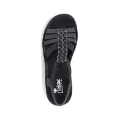 Clearance Women'S Strappy Sandals Asphalt Black Ladies Sandals & Sandals