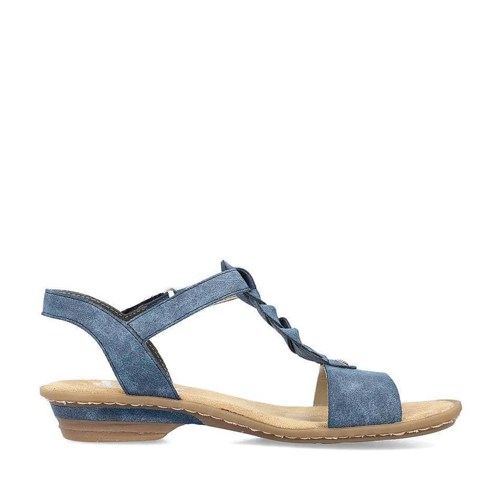 New Women'S Strappy Sandals Pacific Blue Ladies Heeled Shoes