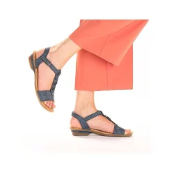 New Women'S Strappy Sandals Pacific Blue Ladies Heeled Shoes