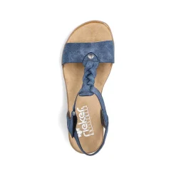 New Women'S Strappy Sandals Pacific Blue Ladies Heeled Shoes