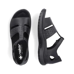 Best Women'S Strappy Sandals Glossy Black Ladies Sandals & Sandals
