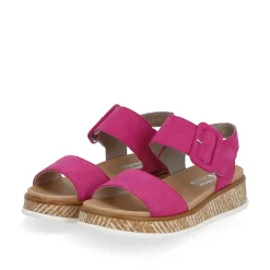Hot Women'S Strappy Sandals Magenta Ladies Colorful Styles