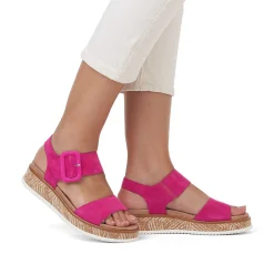 Hot Women'S Strappy Sandals Magenta Ladies Colorful Styles