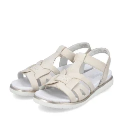 Clearance Women'S Strappy Sandals Pearl White Ladies Sandals & Sandals