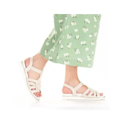 Clearance Women'S Strappy Sandals Pearl White Ladies Sandals & Sandals