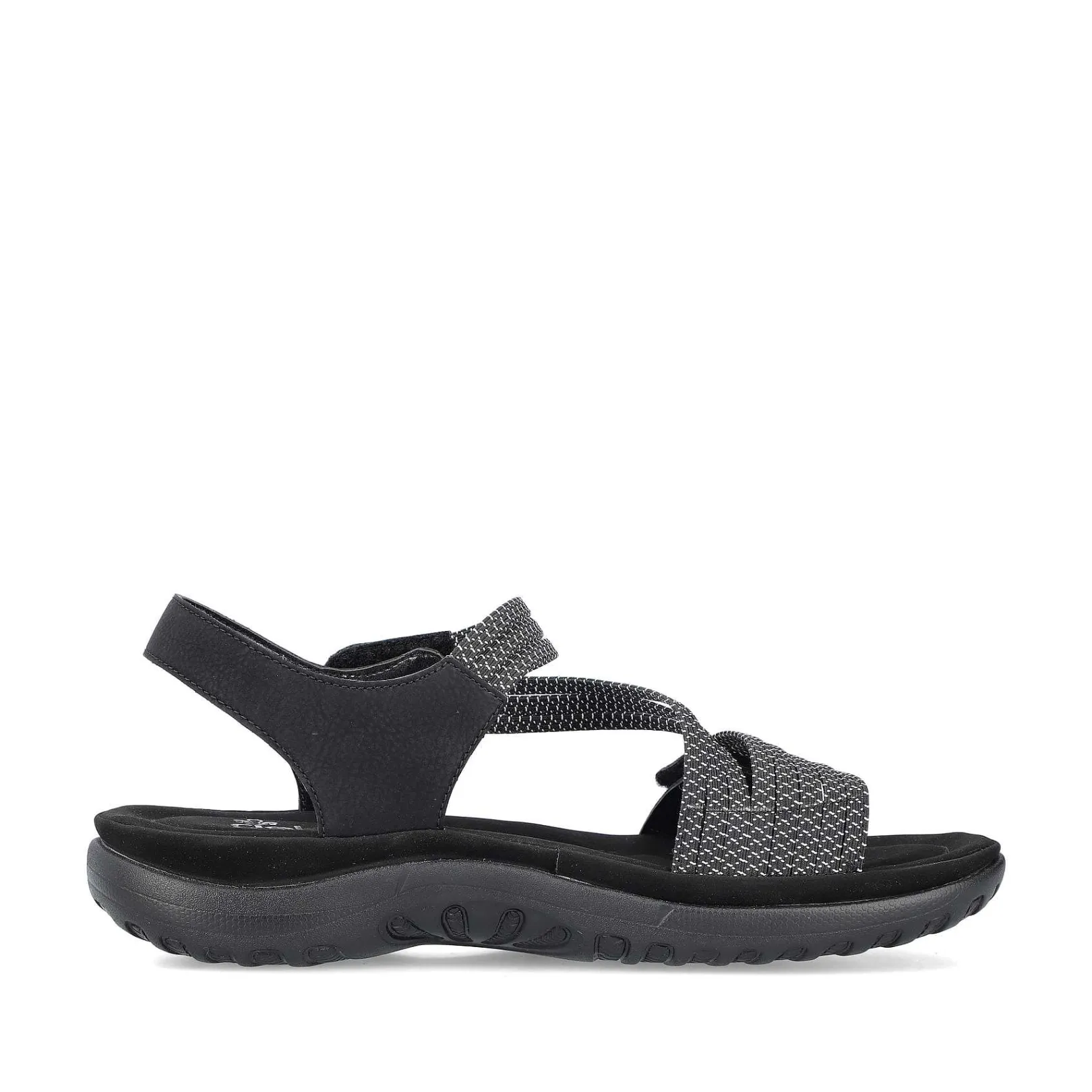New Women'S Strappy Sandals Asphalt Black Ladies Vegan