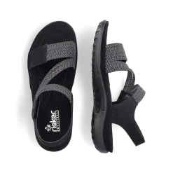 New Women'S Strappy Sandals Asphalt Black Ladies Vegan