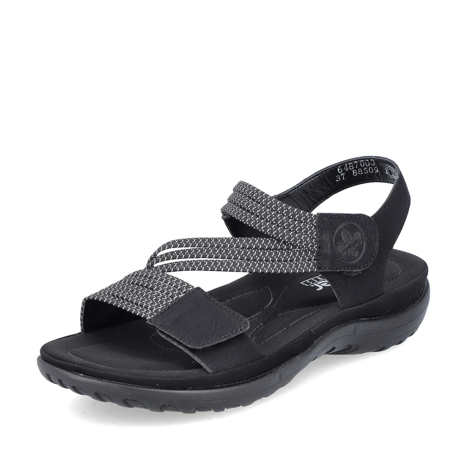 New Women'S Strappy Sandals Asphalt Black Ladies Vegan