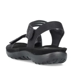 New Women'S Strappy Sandals Asphalt Black Ladies Vegan