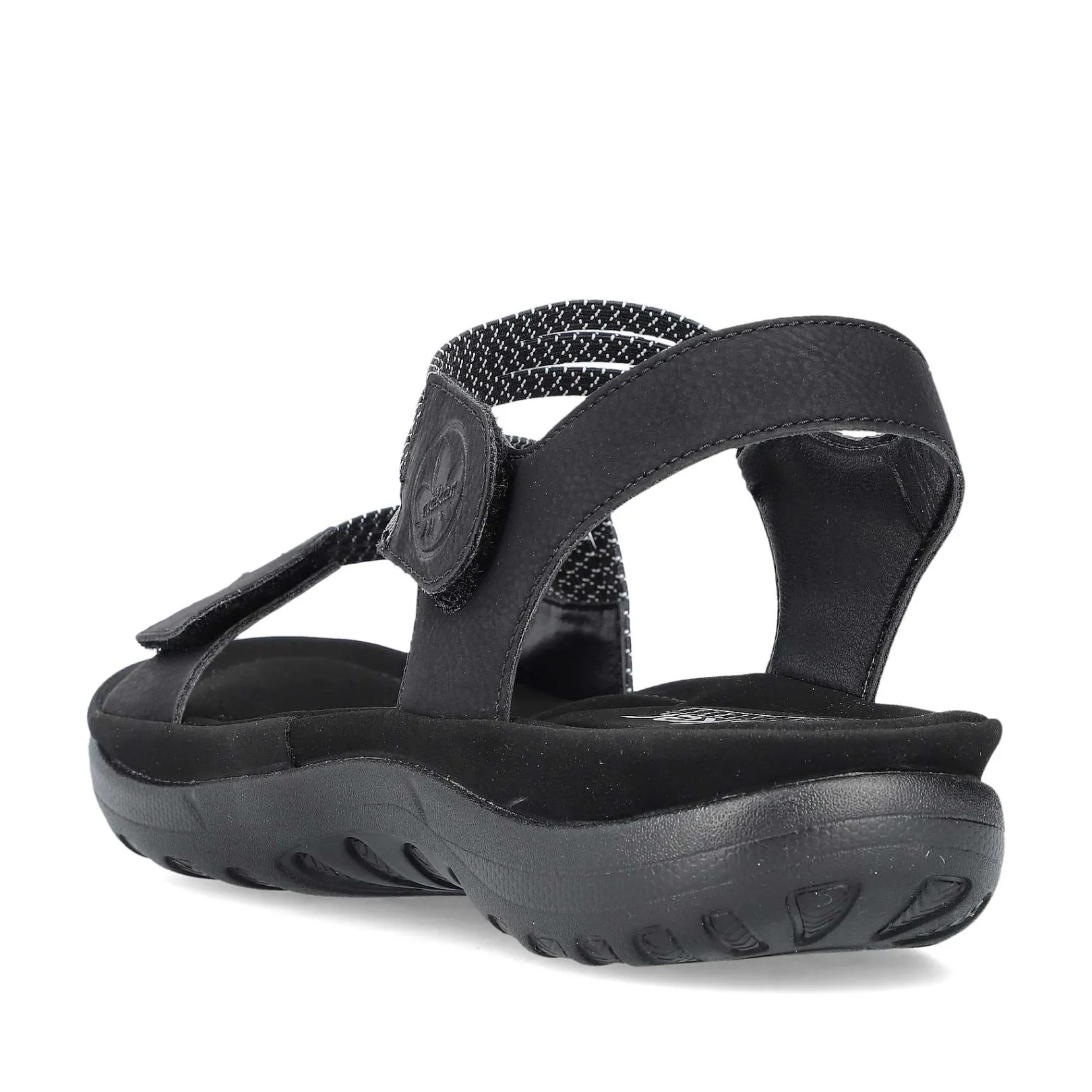 New Women'S Strappy Sandals Asphalt Black Ladies Vegan