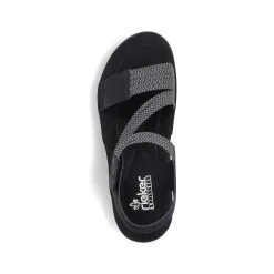 New Women'S Strappy Sandals Asphalt Black Ladies Vegan