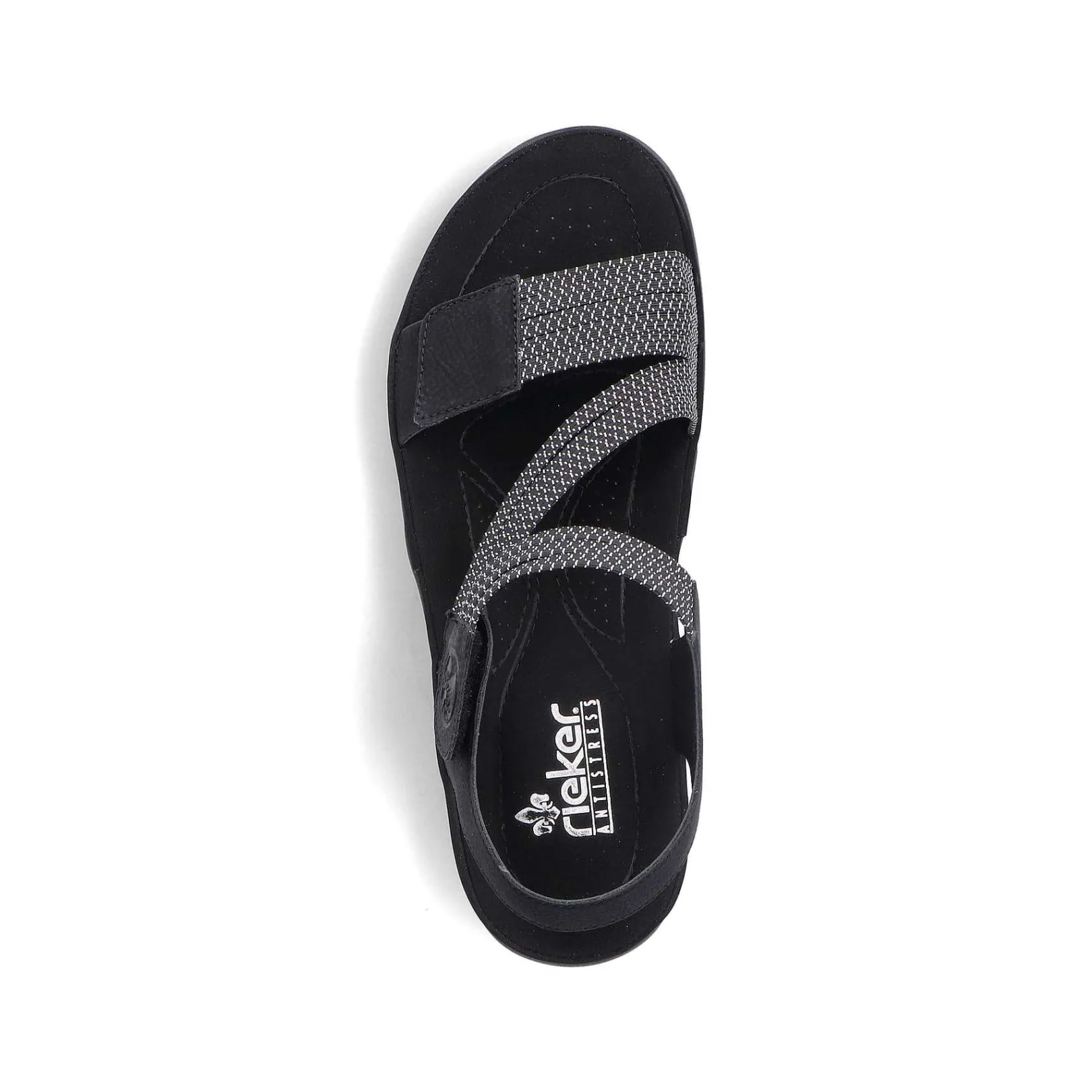 New Women'S Strappy Sandals Asphalt Black Ladies Vegan