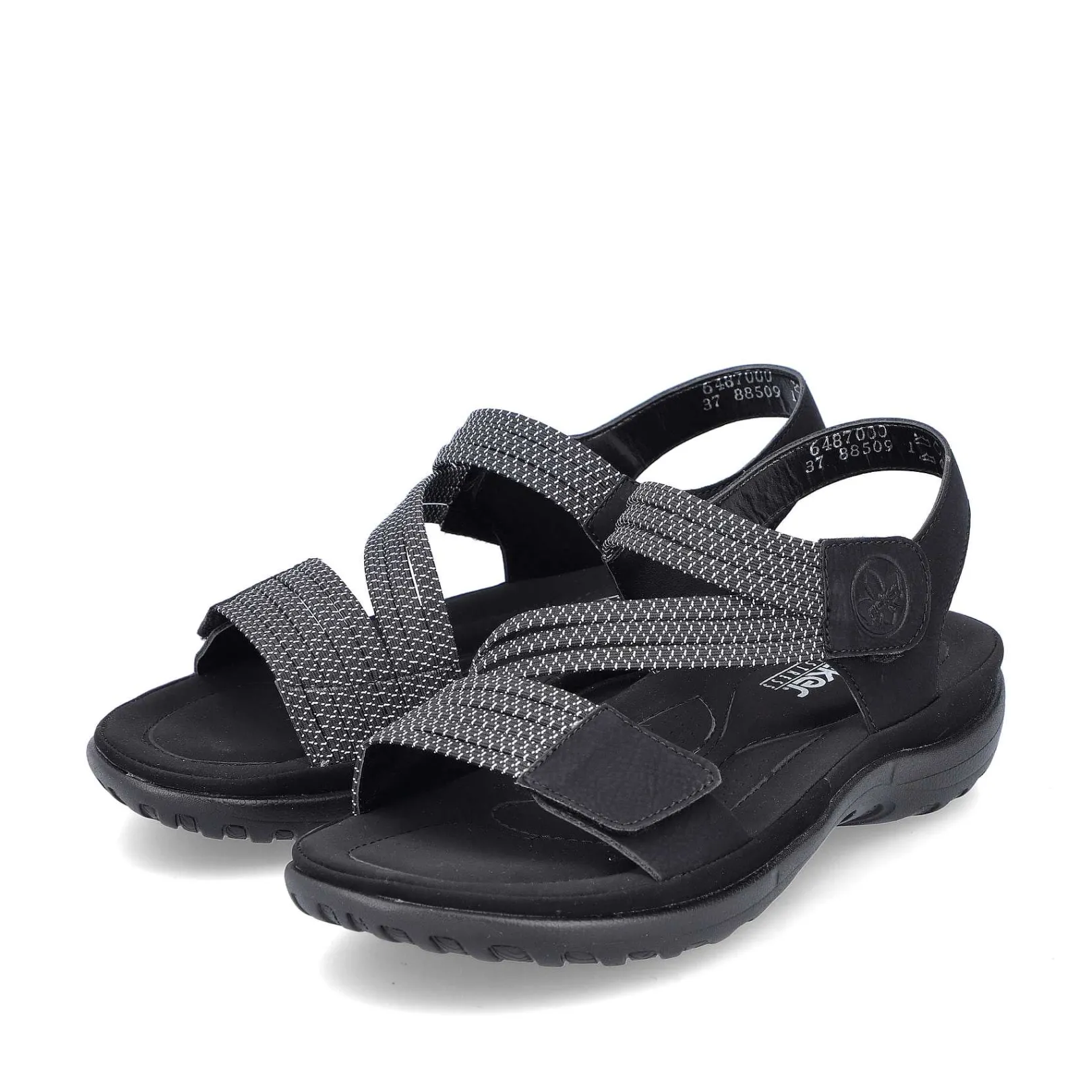 New Women'S Strappy Sandals Asphalt Black Ladies Vegan