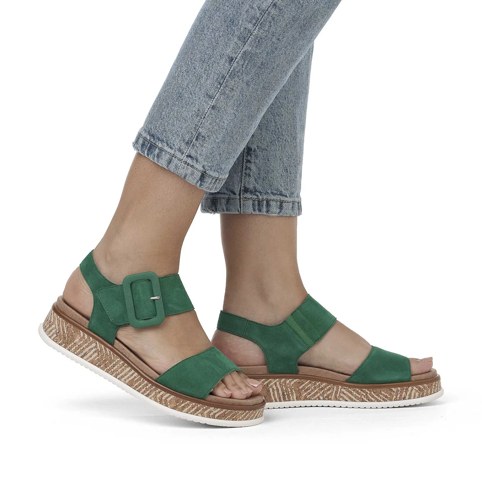 Hot Women'S Strappy Sandals Emerald Green Ladies Colorful Styles