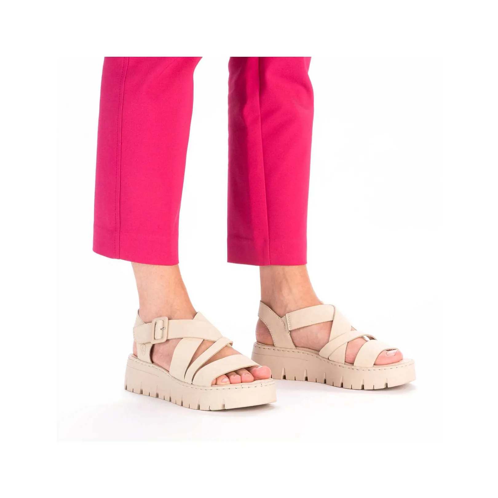 New Women'S Strappy Sandals Light Beige Ladies Sandals & Sandals