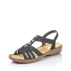 Hot Women'S Strappy Sandals Night Black Ladies Sandals & Sandals
