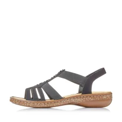 Hot Women'S Strappy Sandals Night Black Ladies Sandals & Sandals