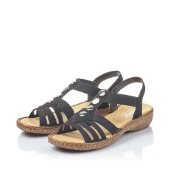 Hot Women'S Strappy Sandals Night Black Ladies Sandals & Sandals