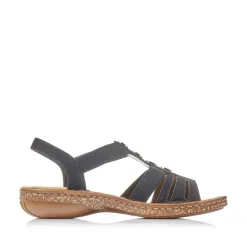 Hot Women'S Strappy Sandals Night Black Ladies Sandals & Sandals