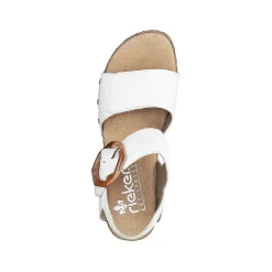 Discount Women'S Strappy Sandals Pearl White Ladies Heeled Shoes