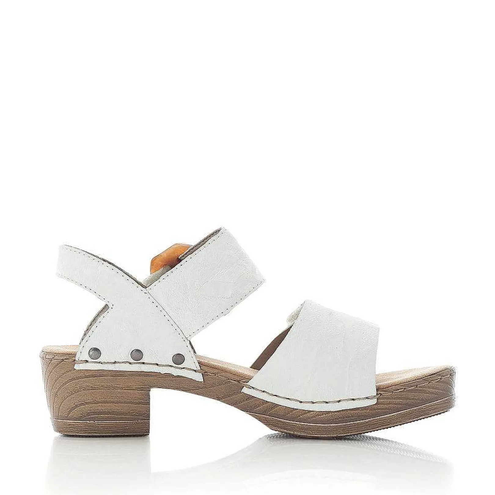 Discount Women'S Strappy Sandals Pearl White Ladies Heeled Shoes