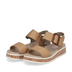 Clearance Women'S Strappy Sandals Clay Beige Ladies Sandals & Sandals