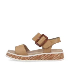 Clearance Women'S Strappy Sandals Clay Beige Ladies Sandals & Sandals