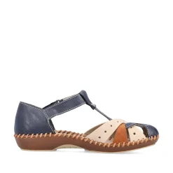 Women'S Strappy Sandals Navy Blue-Beige Ladies Sandals & Sandals