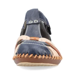 Women'S Strappy Sandals Navy Blue-Beige Ladies Sandals & Sandals