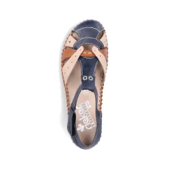Women'S Strappy Sandals Navy Blue-Beige Ladies Sandals & Sandals
