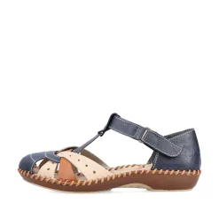 Women'S Strappy Sandals Navy Blue-Beige Ladies Sandals & Sandals