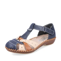Women'S Strappy Sandals Navy Blue-Beige Ladies Sandals & Sandals