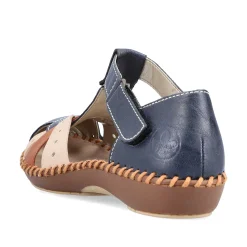 Women'S Strappy Sandals Navy Blue-Beige Ladies Sandals & Sandals