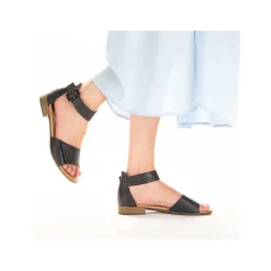 Outlet Women'S Strappy Sandals Azure Blue Ladies Heeled Shoes