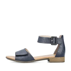 Outlet Women'S Strappy Sandals Azure Blue Ladies Heeled Shoes