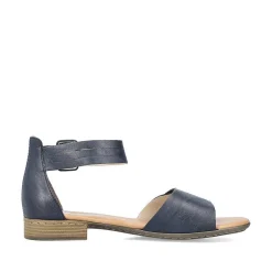 Outlet Women'S Strappy Sandals Azure Blue Ladies Heeled Shoes