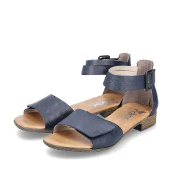 Outlet Women'S Strappy Sandals Azure Blue Ladies Heeled Shoes