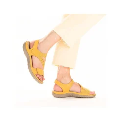 Clearance Women'S Strappy Sandals Lemon Yellow Ladies Vegan