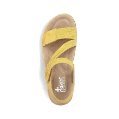 Clearance Women'S Strappy Sandals Lemon Yellow Ladies Vegan