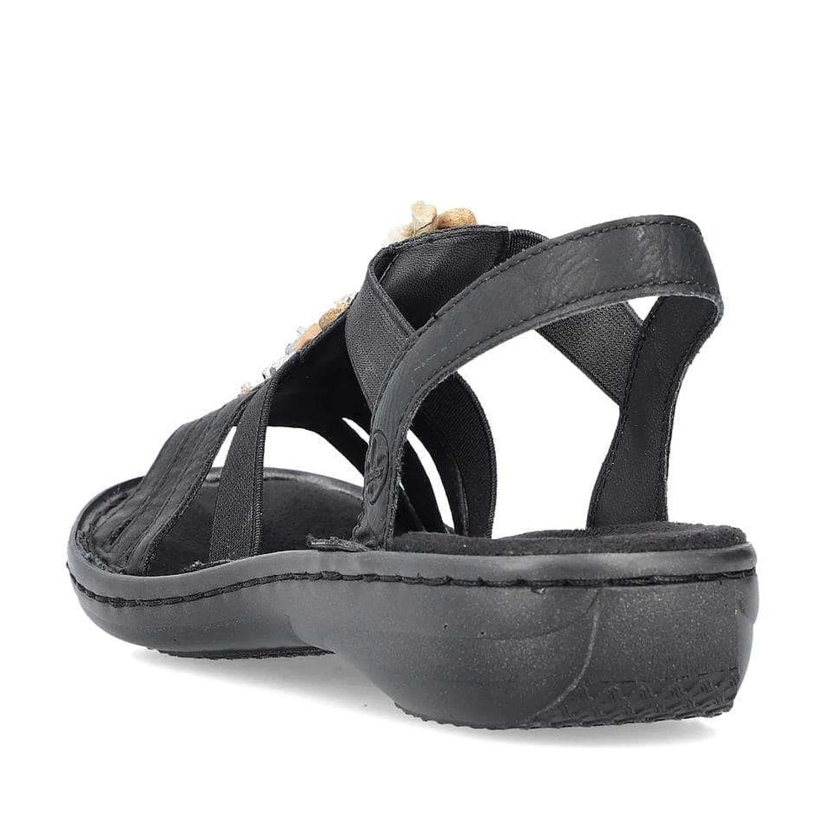 Sale Women'S Strappy Sandals Asphalt Black Ladies Sandals & Sandals