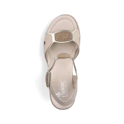 Online Women'S Strappy Sandals Light Beige Ladies Heeled Shoes