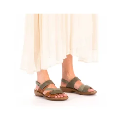 Clearance Women'S Strappy Sandals Green Grey Ladies Sandals & Sandals
