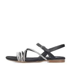 New Women'S Strappy Sandals Jet Black Men'S Summer Shoes