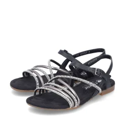 New Women'S Strappy Sandals Jet Black Men'S Summer Shoes