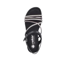New Women'S Strappy Sandals Jet Black Men'S Summer Shoes