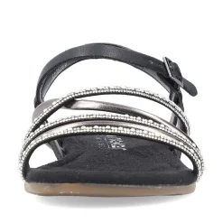 New Women'S Strappy Sandals Jet Black Men'S Summer Shoes
