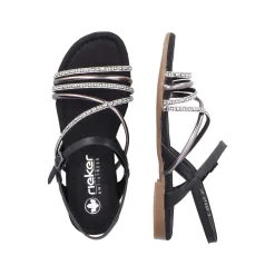 New Women'S Strappy Sandals Jet Black Men'S Summer Shoes