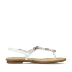 Outlet Women'S Strappy Sandals In Crystal White Ladies Sandals & Sandals