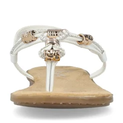 Outlet Women'S Strappy Sandals In Crystal White Ladies Sandals & Sandals